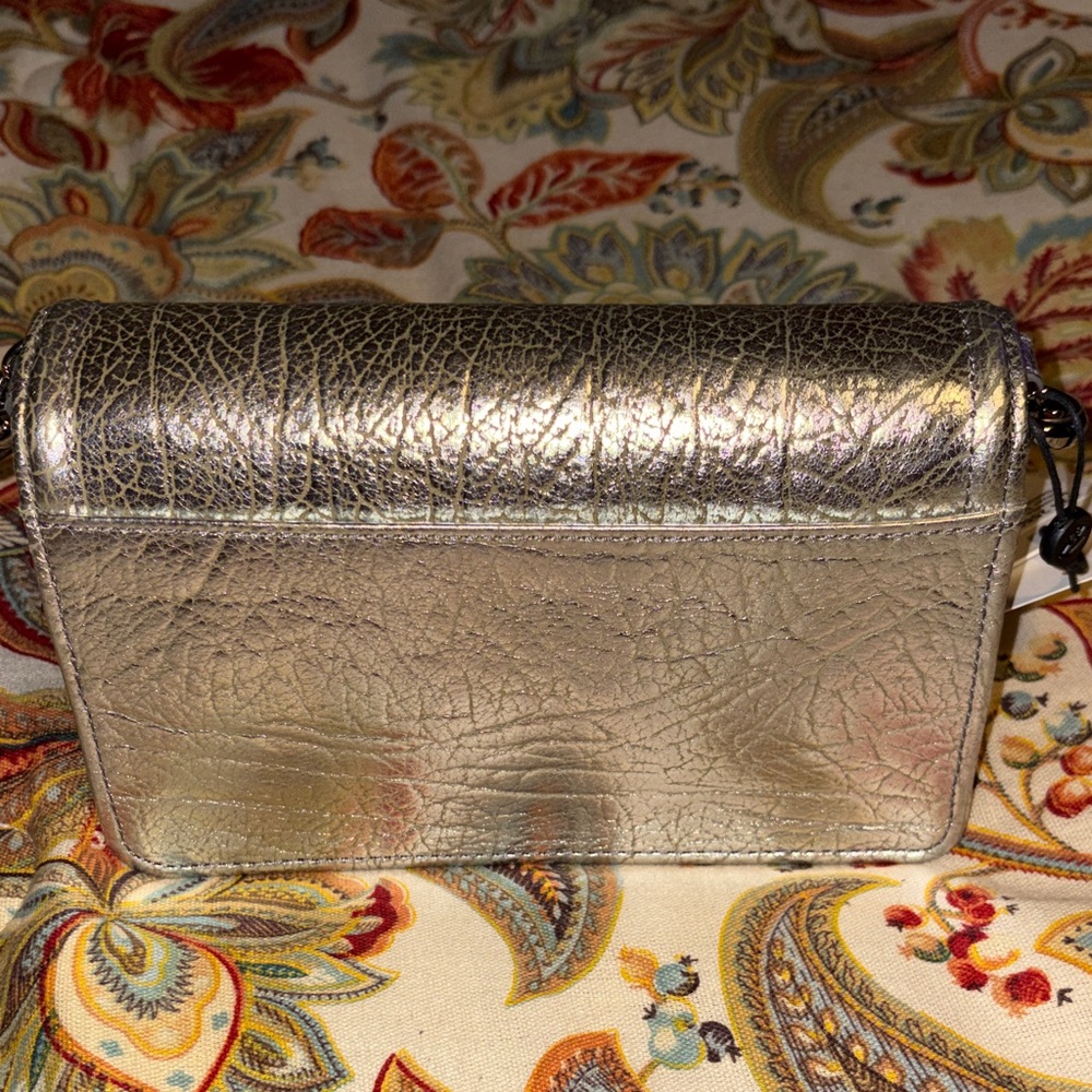 Brahmin Duchess Collection Silver Metallic Minuette Crossbody Bag NWT - Picture 4 of 9